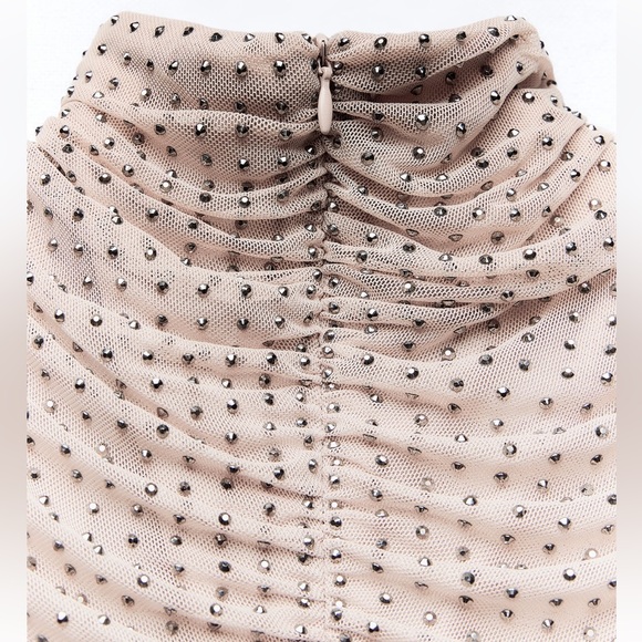 Zara short mesh rhinestone dress - Picture 12 of 16